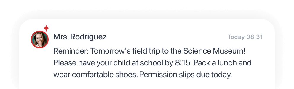 PhotoCircle announcements feed showing visual updates posted to a circle.