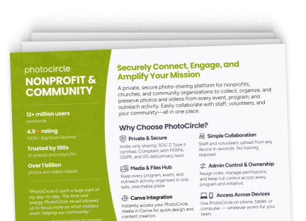 Preview of the PhotoCircle K-12 plan overview PDF.