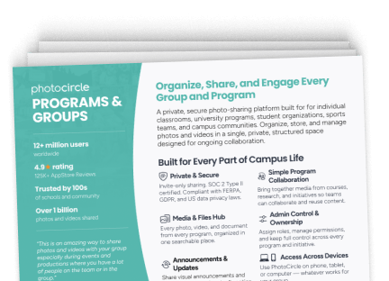 Preview of the PhotoCircle K-12 plan overview PDF.